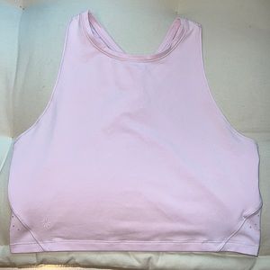Athleta size medium light, pink cropped tank top